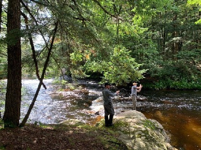 Fishing Land for Sale NY Man With Fish From Land And Camps